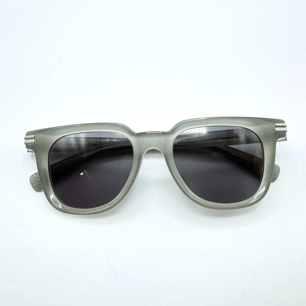 Ermenegildo Zegna Sunglasses EZ0248 20A Shiny Gray Frame Gray Lens 50-19-145 New